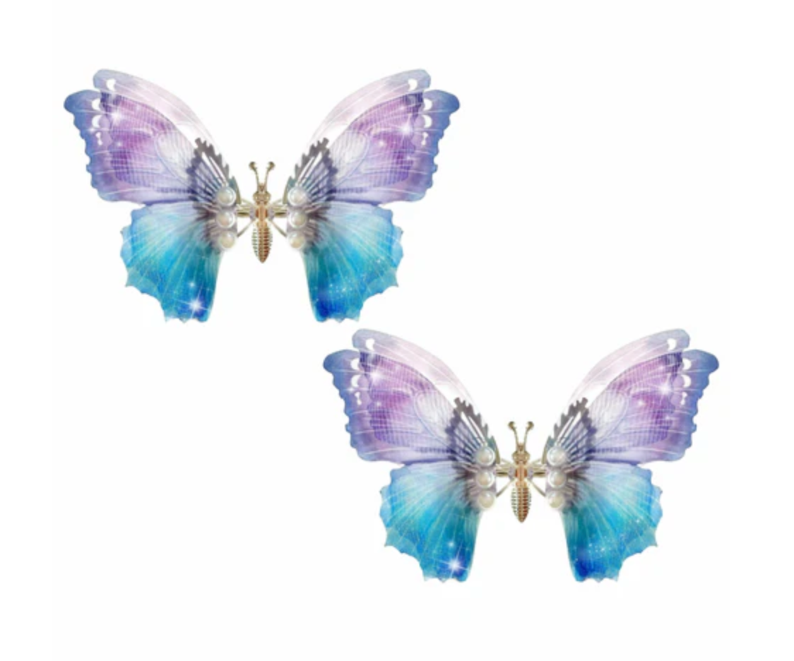 PIP 017 Purple Majesty Large Butterfly Hair Clip 2 Pack