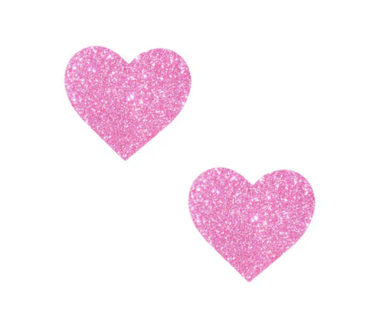 Sparkle Pony Pink Glitter I Heart U Small Body Stickers 6Pz