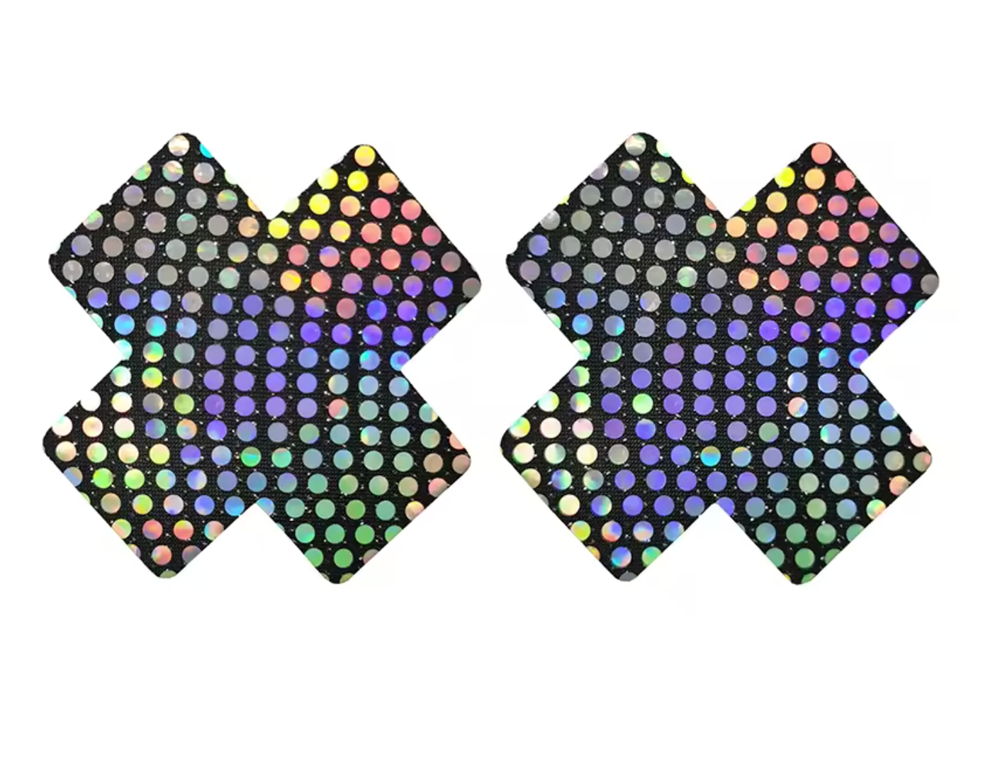PG2OO Disposable Adhesive Nipples Covers Black Hologram