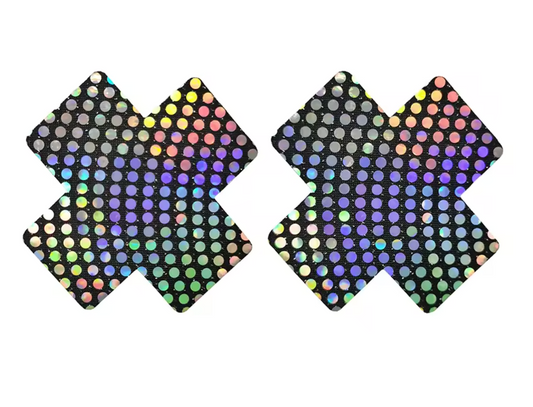 PG200 Disposable Adhesive Nipples Covers Black Hologram