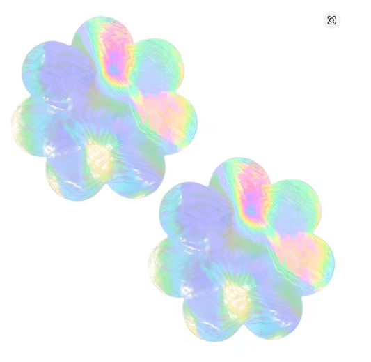 PG302 Disposable Adhesive Nipples Covers Flower Holo