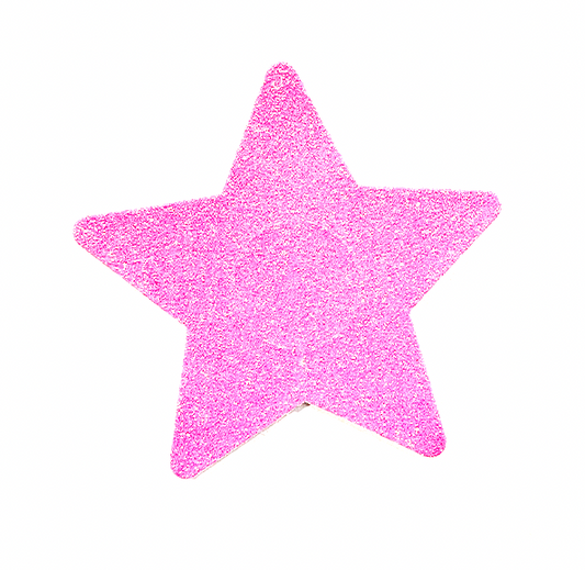 PG506 Disposable Adhesive Nipples Covers Glitter Pink Star