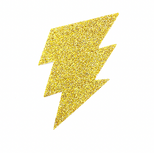 PG509 Disposable Adhesive Nipples Covers Glitter Golden Bolt