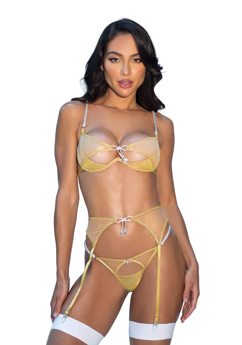 LI726 - Gilded Beauty 3-Piece Garter Set