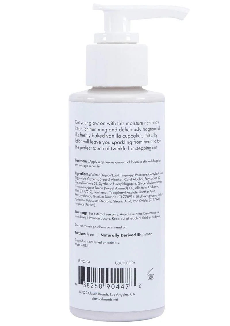CG Glow Vanilla Cupcake Shimmer Lotion-Silver 4oz