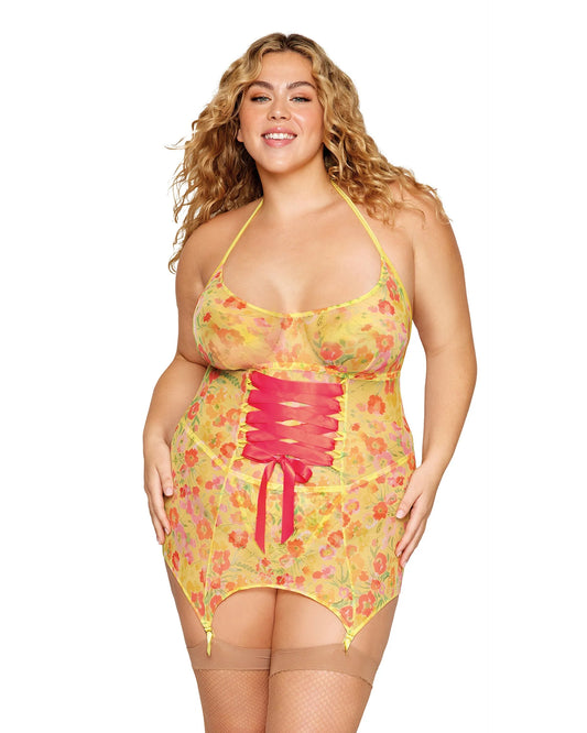 x13407 Dreamgirl Garter Slip & G-String