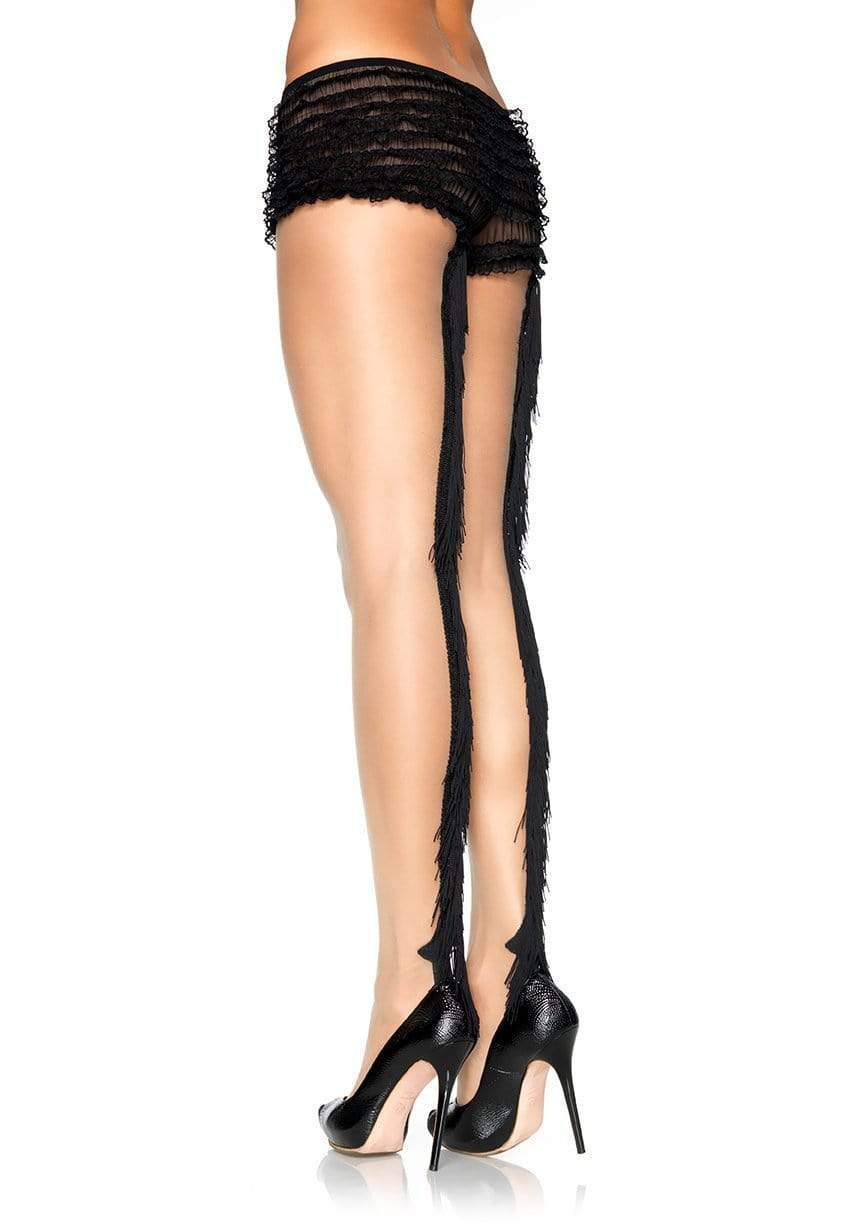 7891 Olwyn Tights with Fringe Backseam