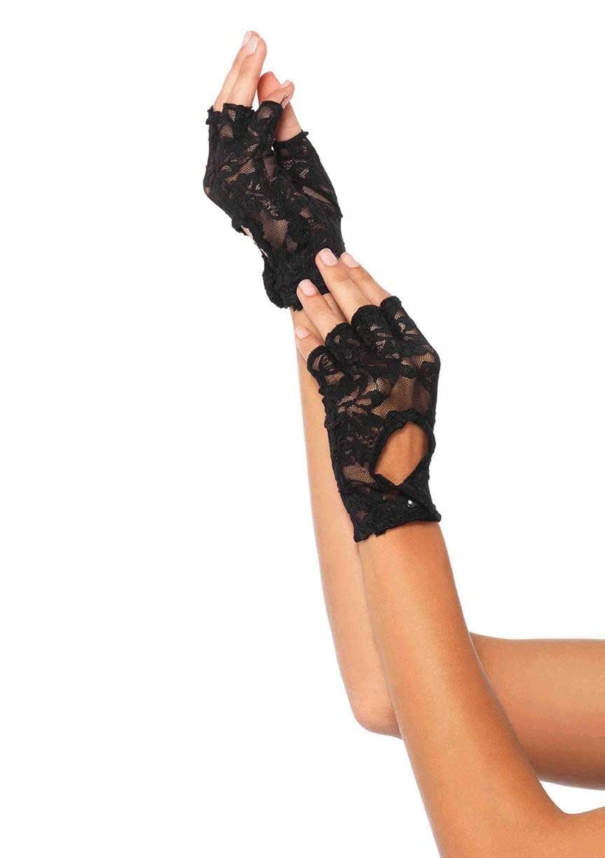 2724 Guantes sin dedos con encaje