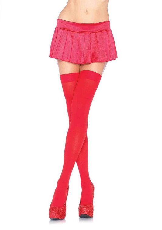 6672 Luna Thigh High Stockings Red