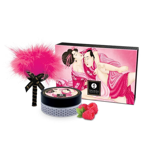 Shunga Kissable Massage Powder (Emoción de Frambuesa)