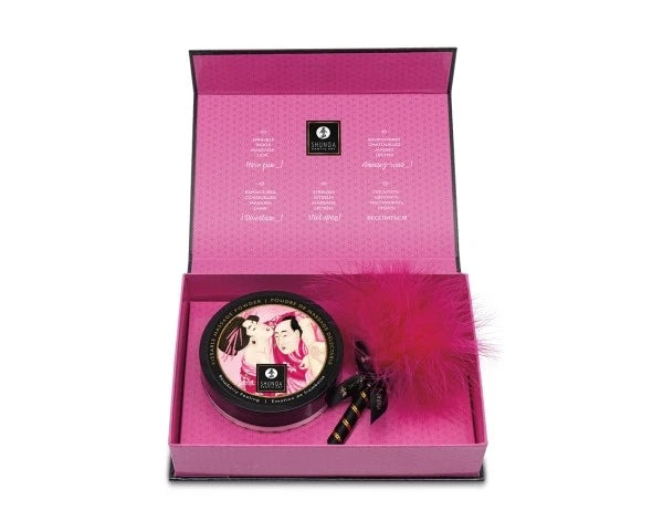 Shunga Kissable Massage Powder (Emoción de Frambuesa)